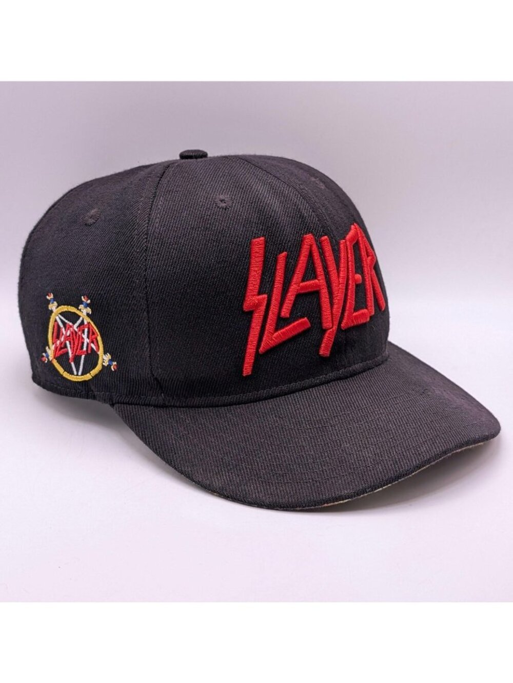 Slayer Heavy Metal Band Reign in Blood Snapback Hat Cap Under Brim Y2K Black
